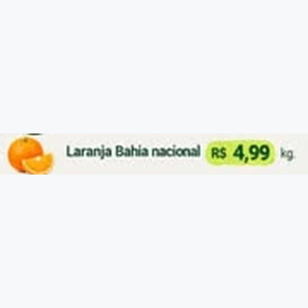 Recorte do encarte de Laranja Bahia Nacional