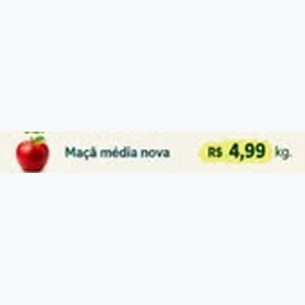 Recorte do encarte de Maçã Média Nova
