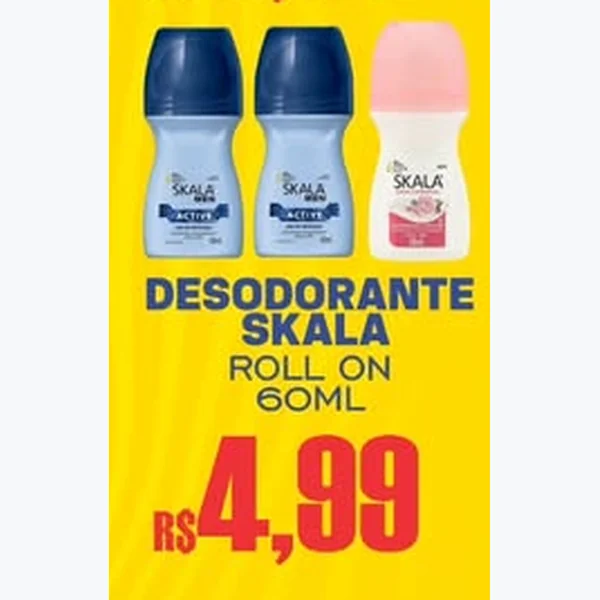 Recorte do encarte de Desodorante Roll On Skala 60 ml