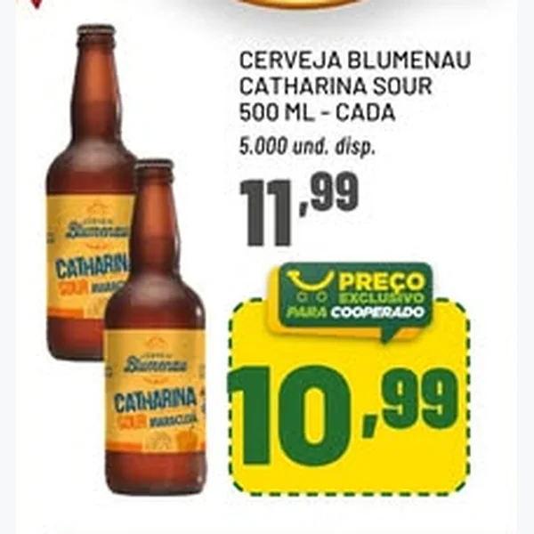 Recorte do encarte de Cerveja Catharina Sour Blumenau 500 ml