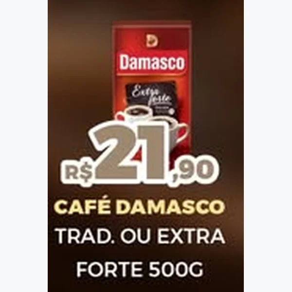Recorte do encarte de Café Extra Forte Damasco 500 g