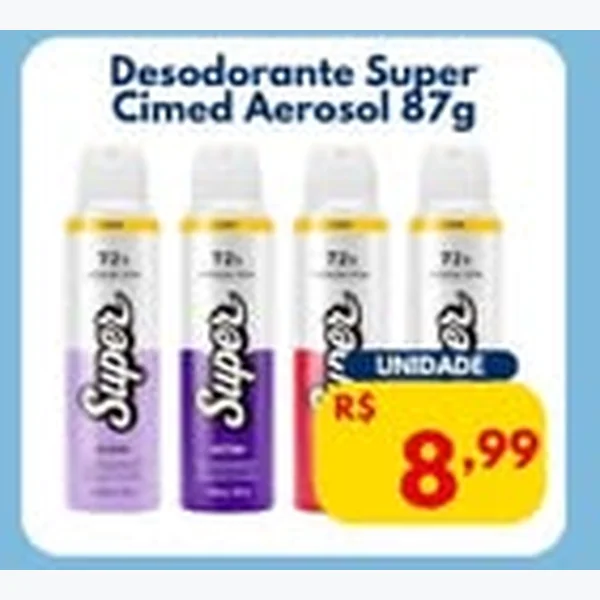 Desodorante Aerossol Super Cimed 87 g