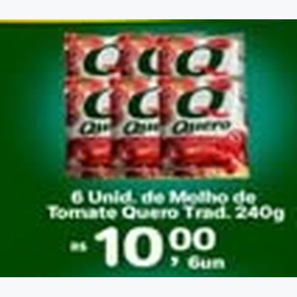 Molho de Tomate Tradicional Quero 240 g