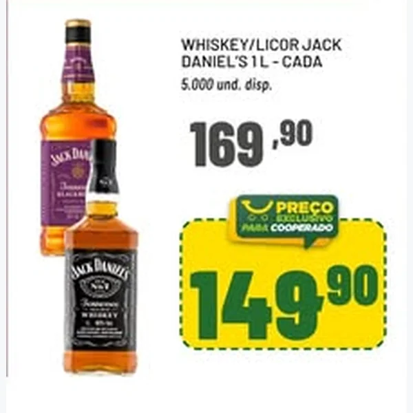 Recorte do encarte de Whiskey Jack Daniel's 1 L