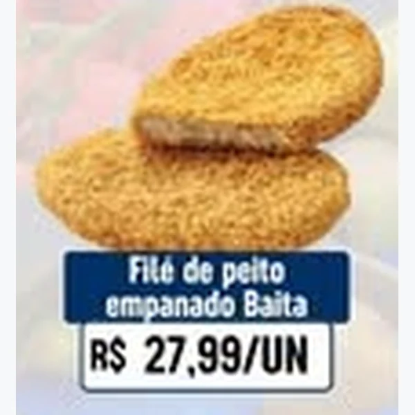 Recorte do encarte de Filé de Peito Empanado Baita