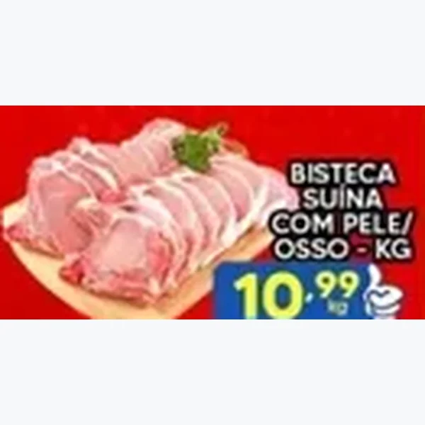 Recorte do encarte de Bisteca Suína com Osso
