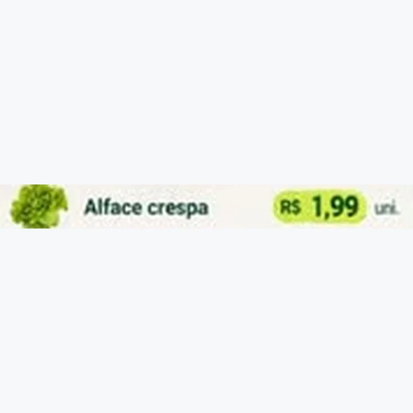Recorte do encarte de Alface Crespa