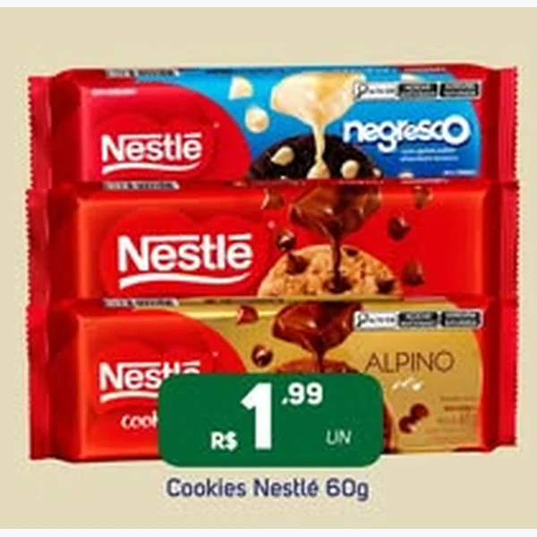 Recorte do encarte de Cookies Nestlé 60 g