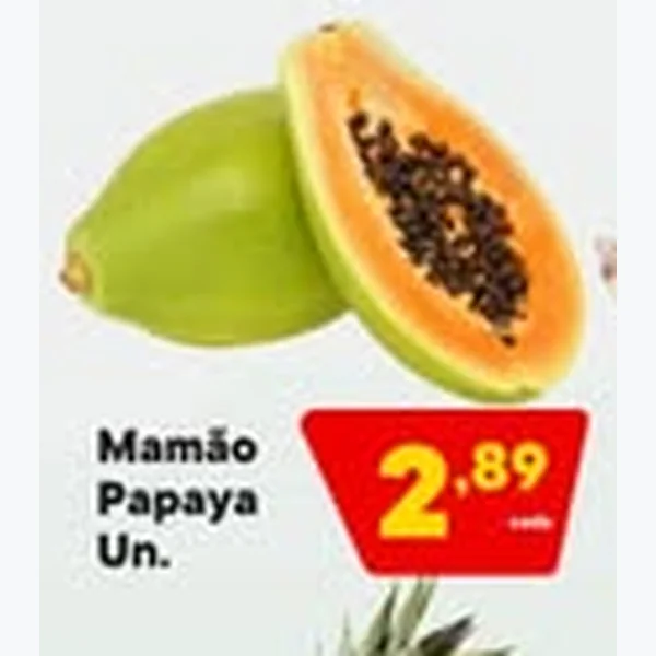 Recorte do encarte de Mamão Papaya