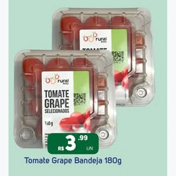 Recorte do encarte de Tomate Grape Rural 180 g