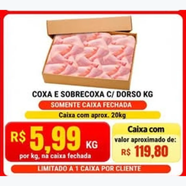 Recorte do encarte de Coxa e Sobrecoxa C/ Dorso 20 kg