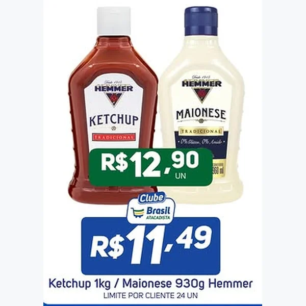 Recorte do encarte de Ketchup Hemmer 1 kg