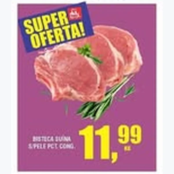 Recorte do encarte de Bisteca Suína S/pele