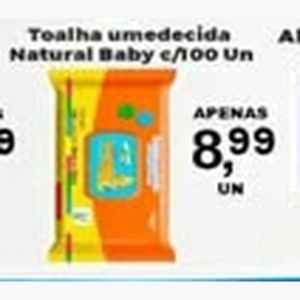 Recorte do encarte de Toalha Umedecida Natural Baby 100 un
