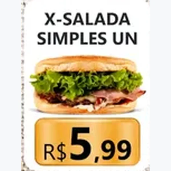 Recorte do encarte de X-salada Simples