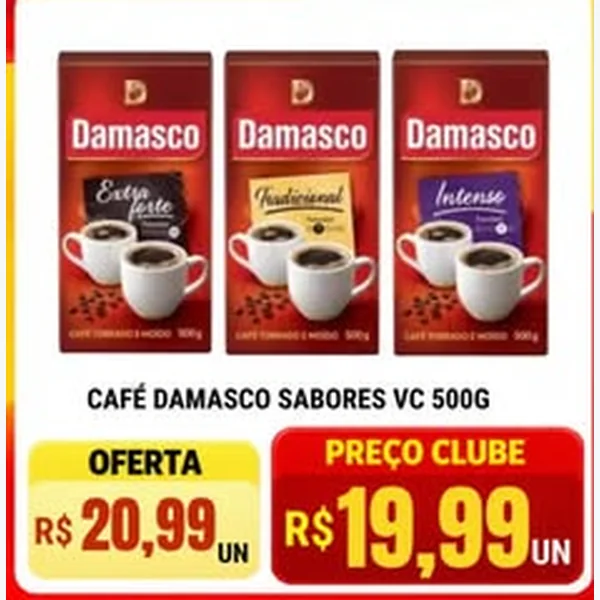 Recorte do encarte de Café Torrado e Moído Damasco 500 g