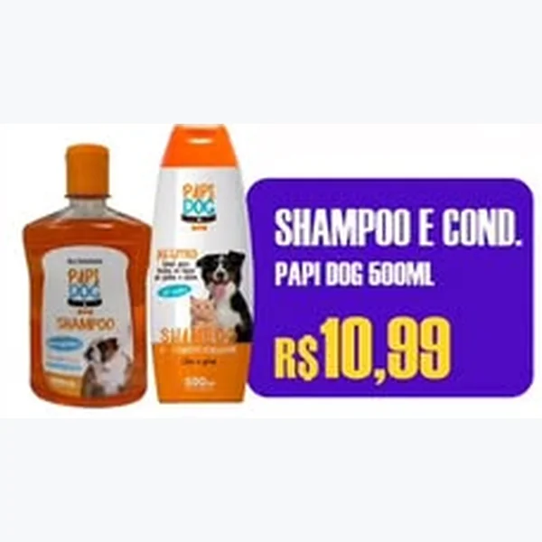 Recorte do encarte de Condicionador Papi Dog 500 ml