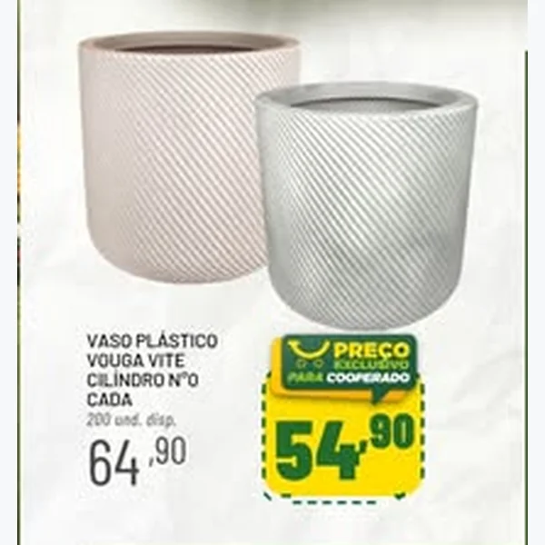 Vaso Plástico Cilindro Vouga Vite