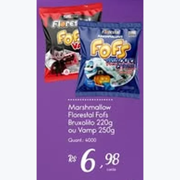 Recorte do encarte de Marshmallow Fofs Bruxolito Ou Vamp Florestal 220 g
