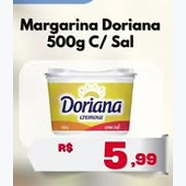Recorte do encarte de Margarina Cremosa com Sal Doriana