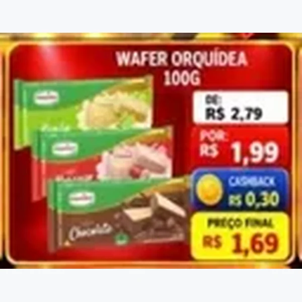 Recorte do encarte de Wafer Orquídea 100 g