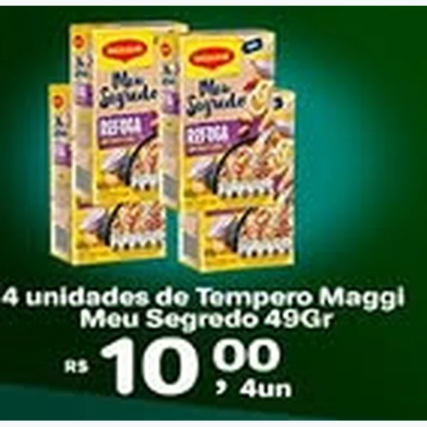 Recorte do encarte de Tempero Maggi 49 g