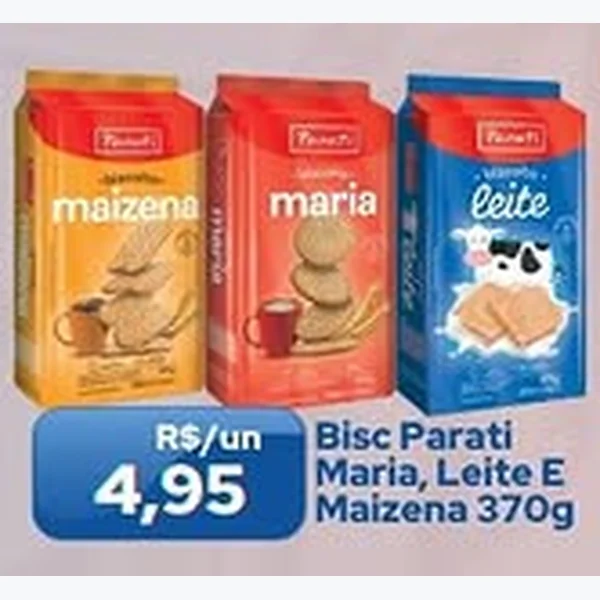 Recorte do encarte de Biscoito Maria Parati 370 g