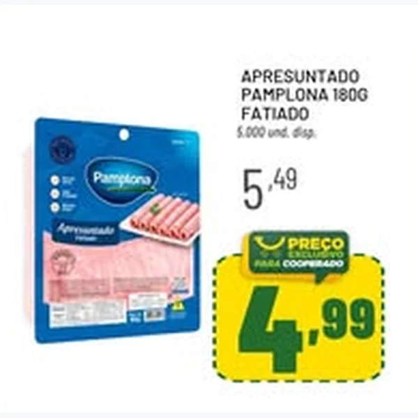 Apresuntado Fatiado Pamplona 180 g