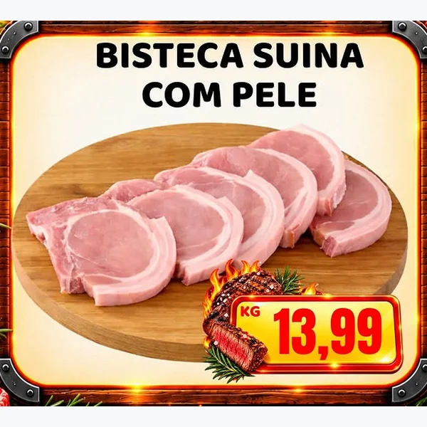 Bisteca Suína com Pele