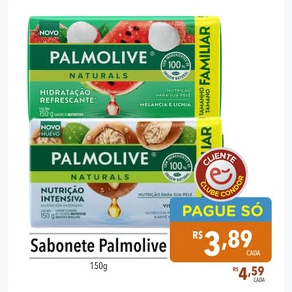 Recorte do encarte de Sabonete Naturals Nutrição Intensiva Palmolive 150 g