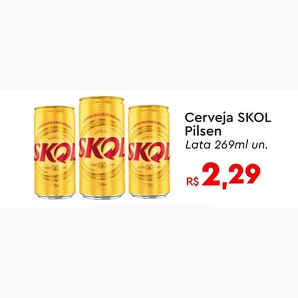 Recorte do encarte de Cerveja Pilsen SKOL 269 ml