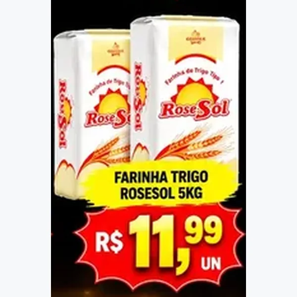 Recorte do encarte de Farinha de Trigo RoseSol 5 kg