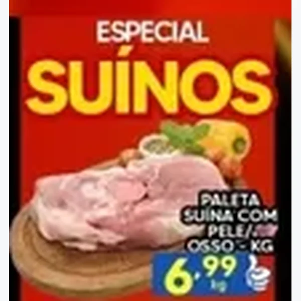 Recorte do encarte de Paleta Suína com Pele/osso