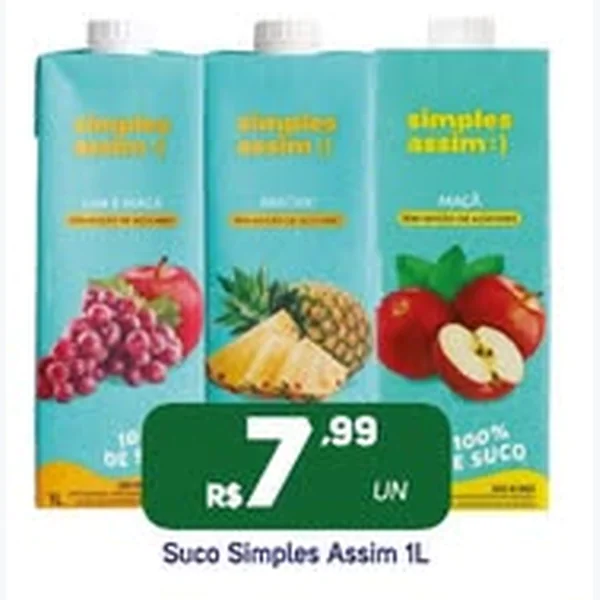 Recorte do encarte de Suco Simples Assim 1 L