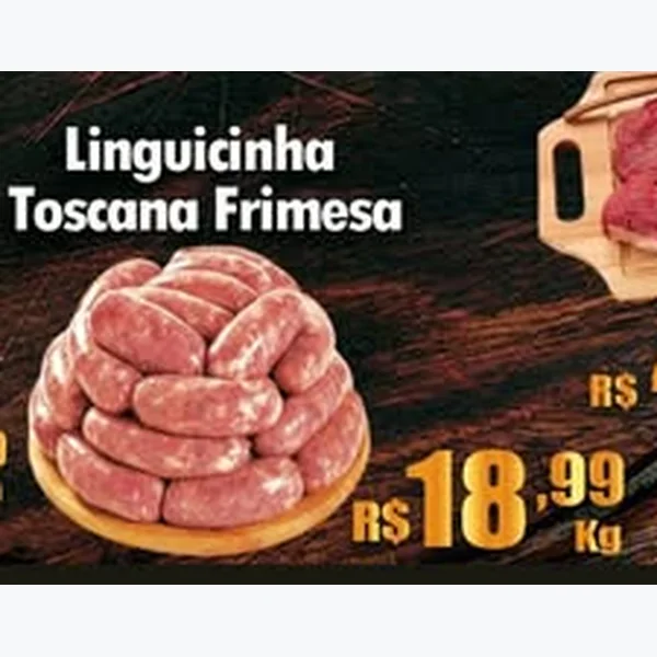 Recorte do encarte de Linguicinha Toscana Frimesa