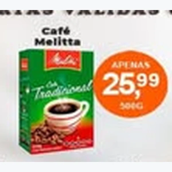 Recorte do encarte de Café Tradicional Melitta 500 g
