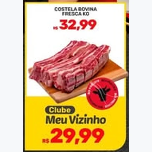 Recorte do encarte de Costela Bovina Fresca
