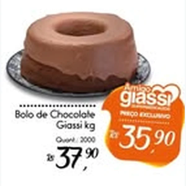Recorte do encarte de Bolo de Chocolate Giassi