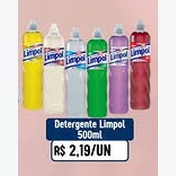 Recorte do encarte de Detergente Limpol 500 ml
