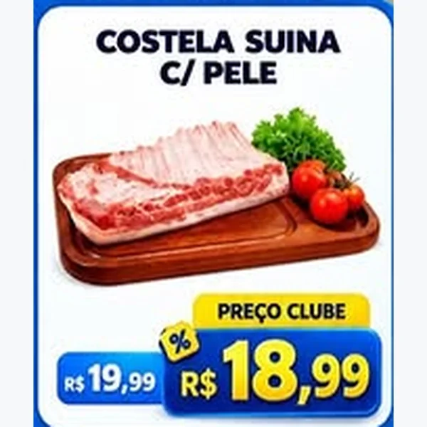 Recorte do encarte de Costela Suína com Pele