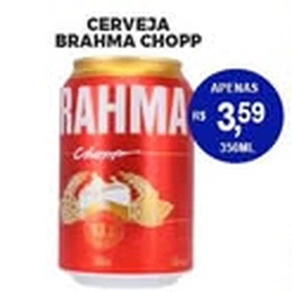 Recorte do encarte de Cerveja Chopp Brahma 350 ml