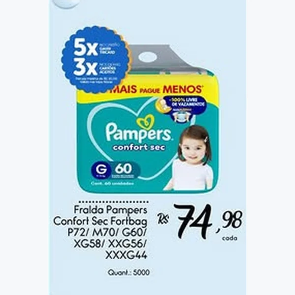 Fralda Confort Sec Pampers