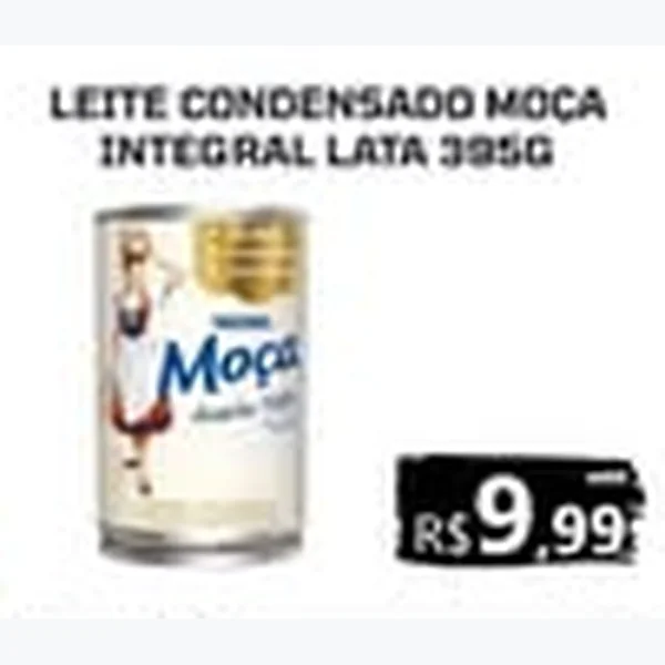 Recorte do encarte de Leite Condensado Integral Moça 395 g