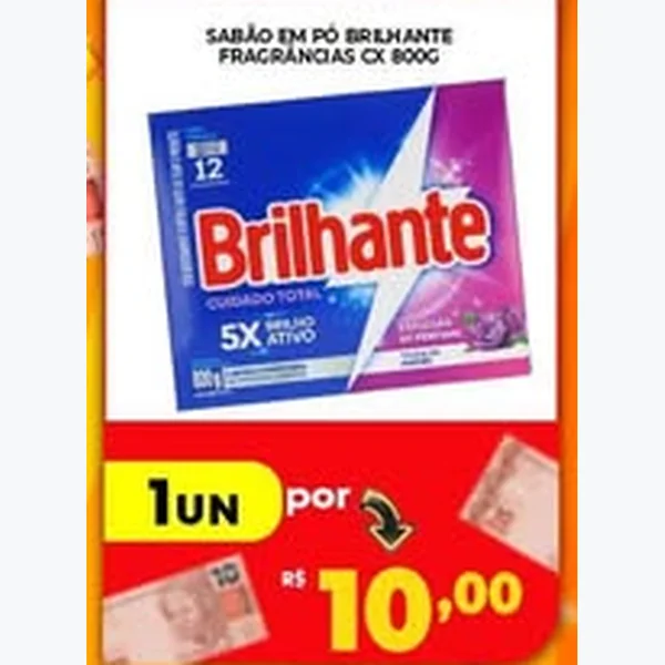 Sabão em Pó Brilhante 800 g