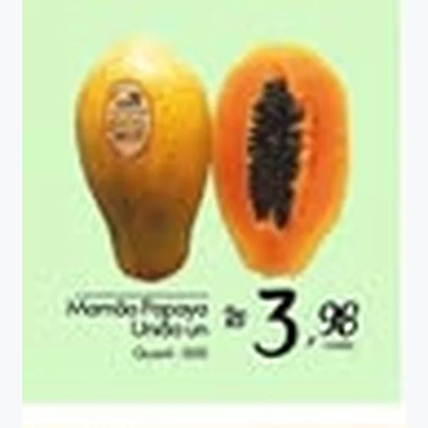Recorte do encarte de Mamão Papaya