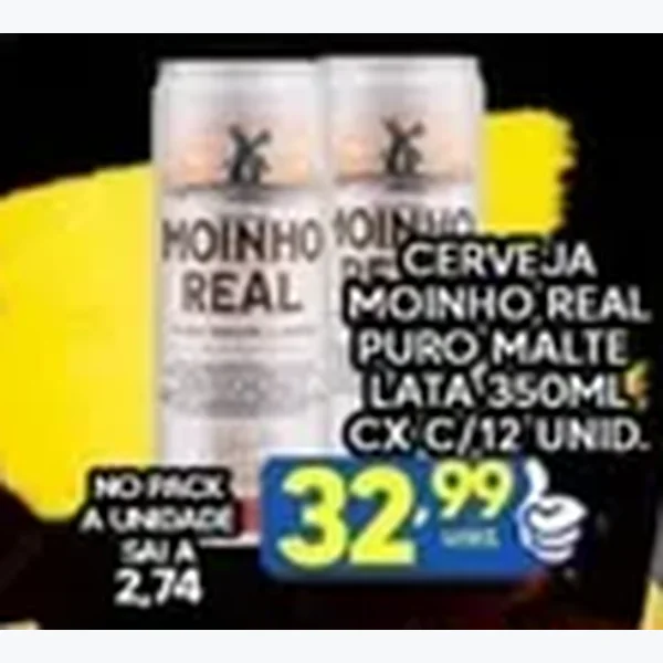 Cerveja Puro Malte Moinho Real 12 un × 350 ml