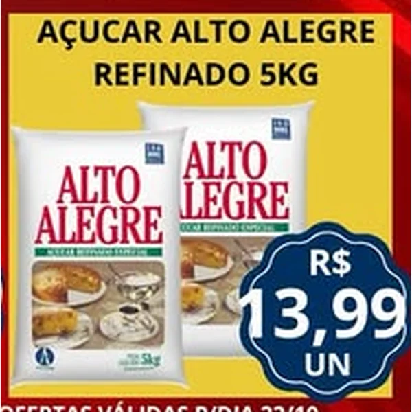 Açúcar Refinado Alto Alegre 5 kg