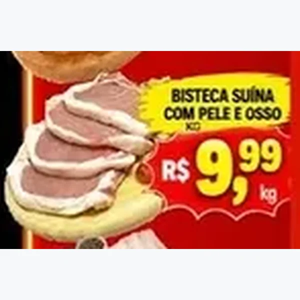 Bisteca Suína com Pele e Osso
