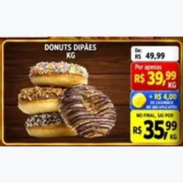 Recorte do encarte de Donuts Dipães
