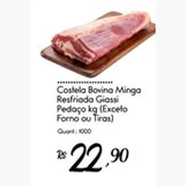 Costela Bovina Minga Resfriada Pedaço Giassi